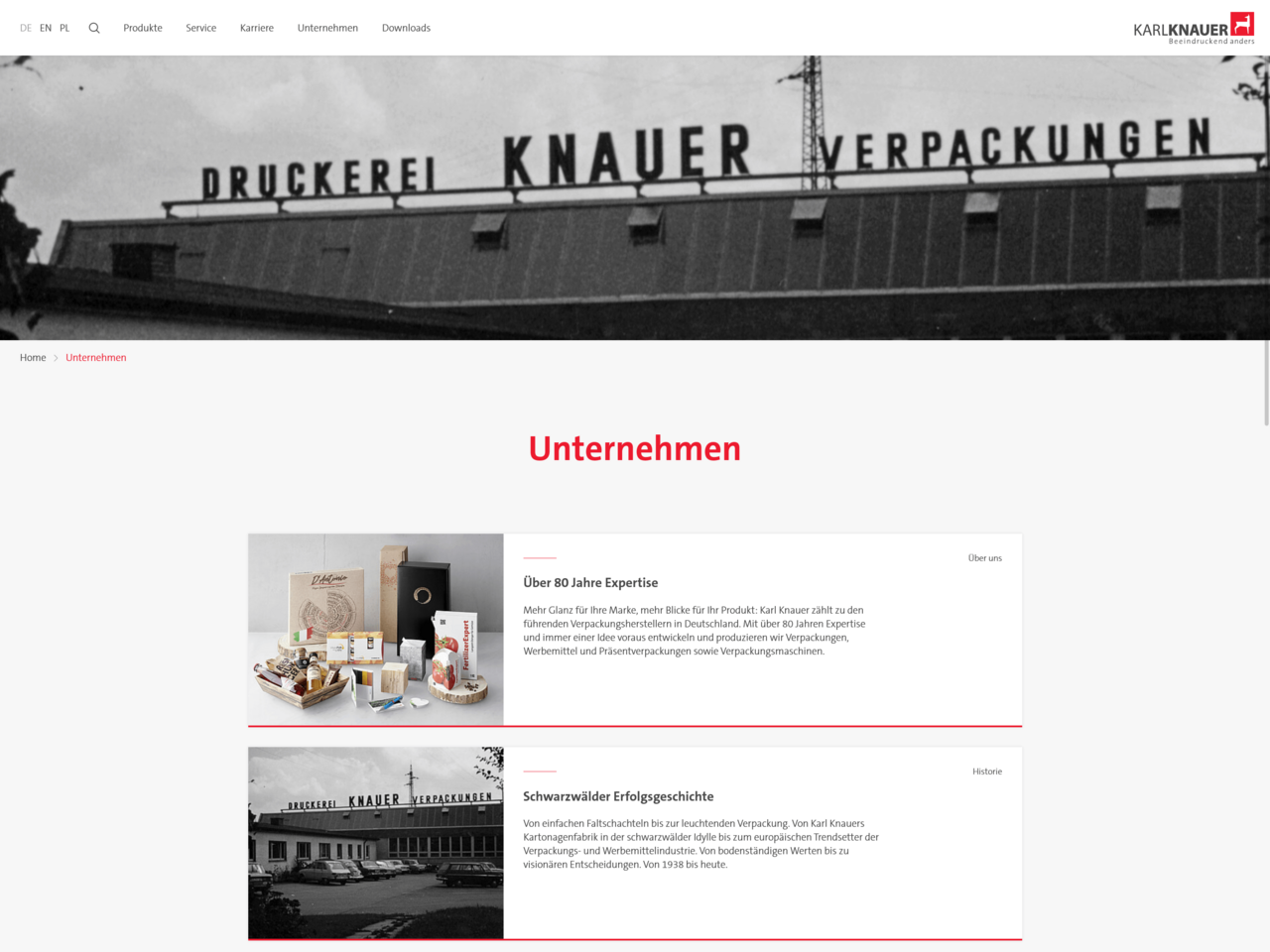 Unternehmensseite