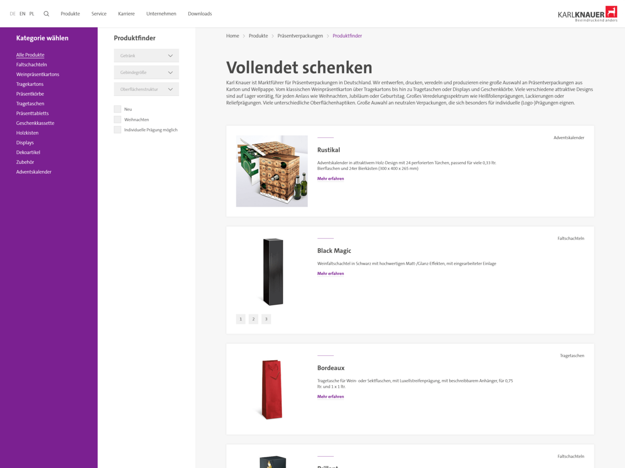 Produktfinder