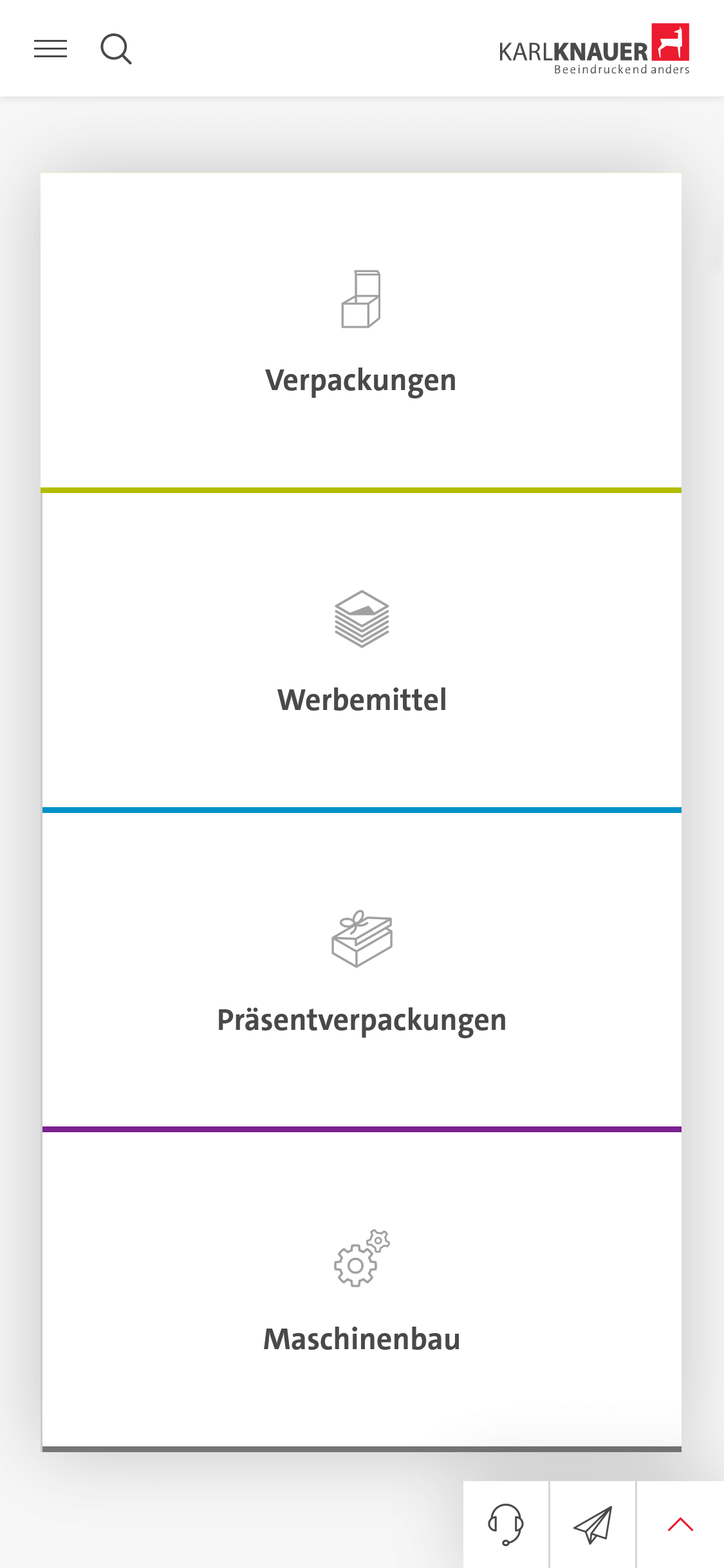 Mobile Startseite